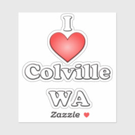 I Love Colville WA Sticker