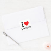 I Love Comedy Vierkante Sticker (Envelop)