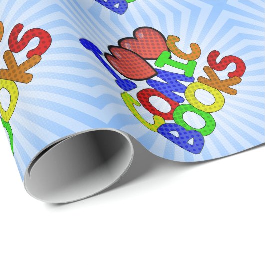 I Love Comic Books Cadeaupapier (Rol Hoek)