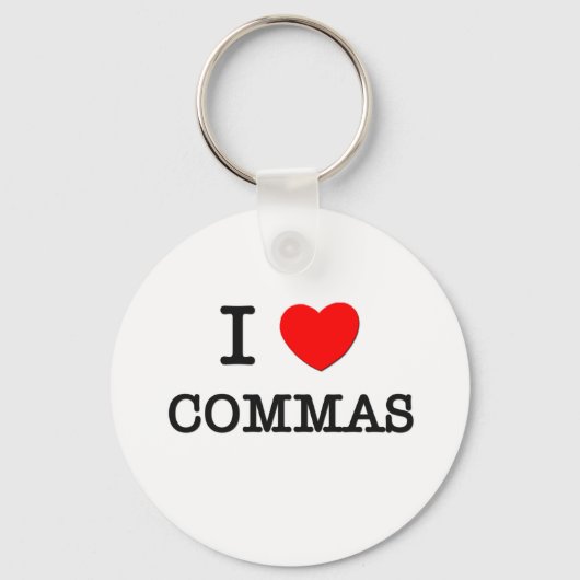 I Love Commas Sleutelhanger (Voorkant)
