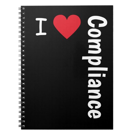 I Love Compliance Gift I Heart Compliance Officer Notitieboek (Voorkant)