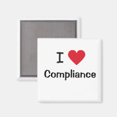 I Love Compliance I Heart Compliance Officer Cadef Magneet (Voorkant / Achterkant)