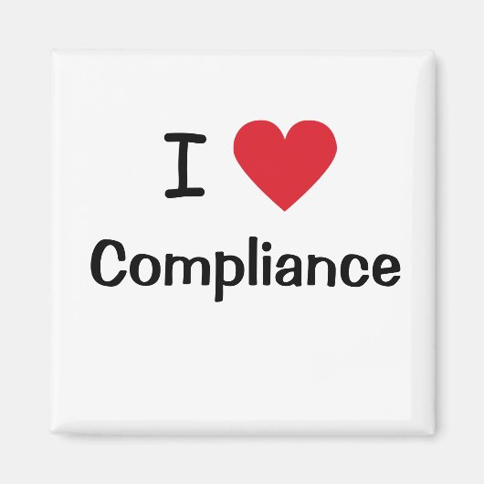 I Love Compliance I Heart Compliance Officer Cadef Magneet (Voorkant)