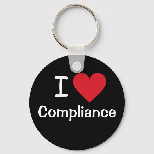 I Love Compliance I Heart Compliance Officer Cadef Sleutelhanger (Voorkant)