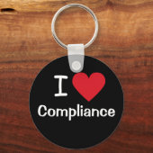I Love Compliance I Heart Compliance Officer Cadef Sleutelhanger (Voorkant)