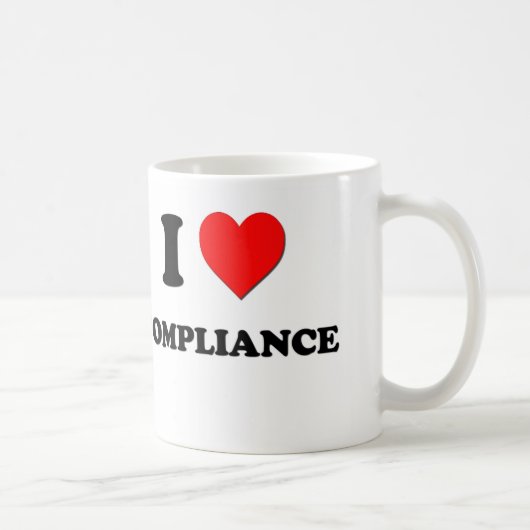 I Love Compliance Koffiemok (Rechts)