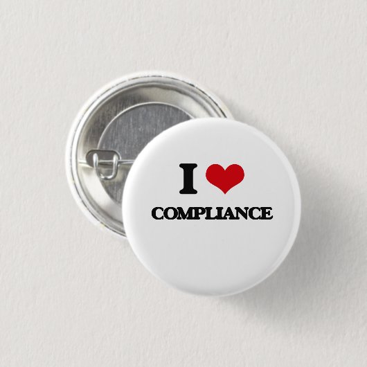 I Love Compliance Ronde Button 3,2 Cm (Voorkant /achterkant)