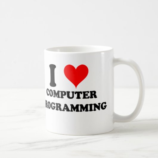 I Love Computer Programming Koffiemok (Rechts)