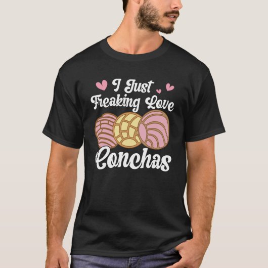 I Love Conchas Pan Dulce Latina Mexican Mujer Conc T-shirt (Voorkant)