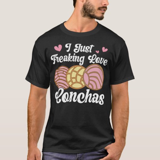 I Love Conchas Pan Dulce Latina Mexican Mujer Conc T-shirt (Voorkant)