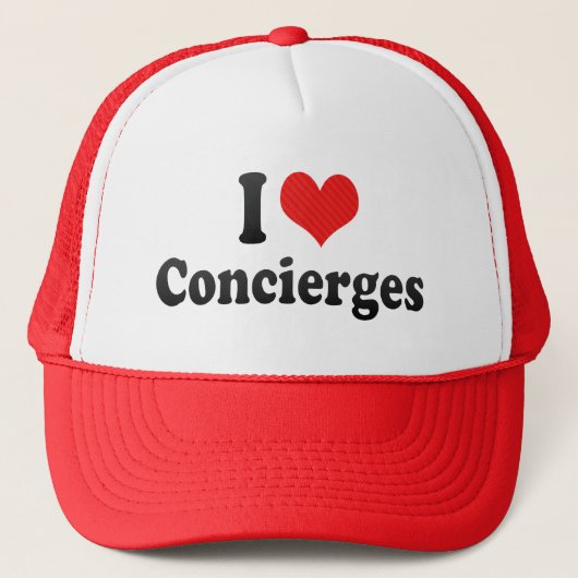 I Love Concierges Trucker Pet (Voorkant)