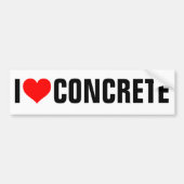 I Love Concrete Bumpersticker (Voorkant)