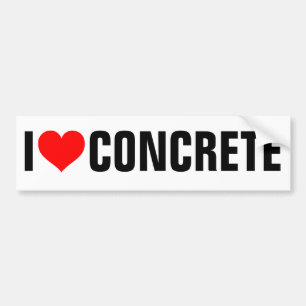 I Love Concrete Bumpersticker