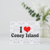 I Love Coney Island, Verenigde Staten Briefkaart (Staand voorkant)
