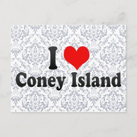I Love Coney Island, Verenigde Staten Briefkaart (Voorkant)
