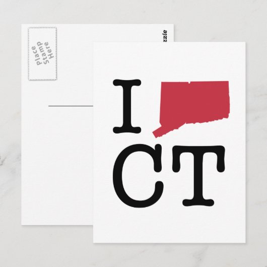 I Love Connecticut Briefkaart (Voorkant / Achterkant)