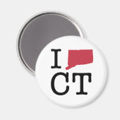 I Love Connecticut Magneet (Voorkant / Achterkant)