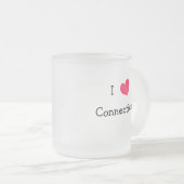 I Love Connecticut Matglas Koffiemok (Voorkant rechts)