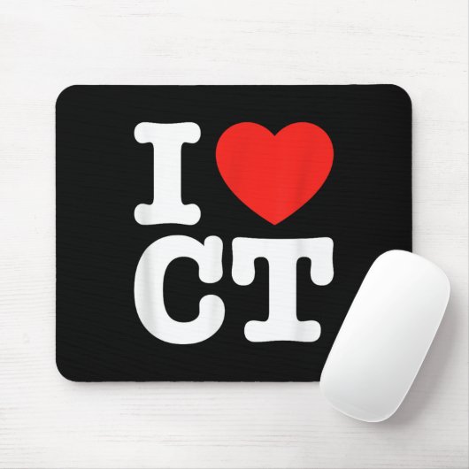I Love Connecticut Shirt _ I Heart Ct Muismat (Met muis)
