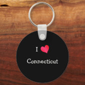 I Love Connecticut Sleutelhanger (Voorkant)