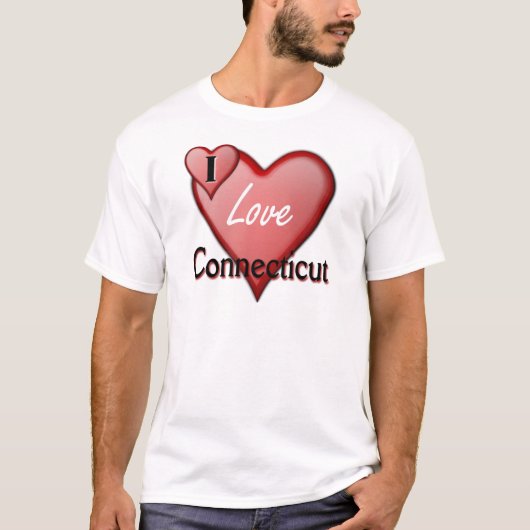 I Love Connecticut T-shirt (Voorkant)
