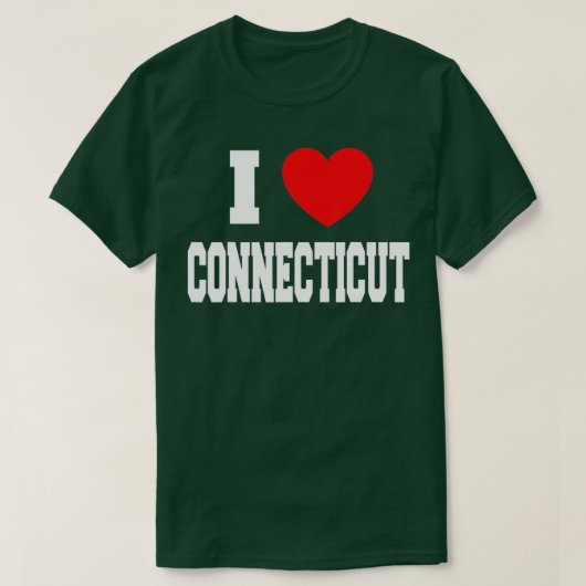 I Love Connecticut T-shirt (Design voorkant)