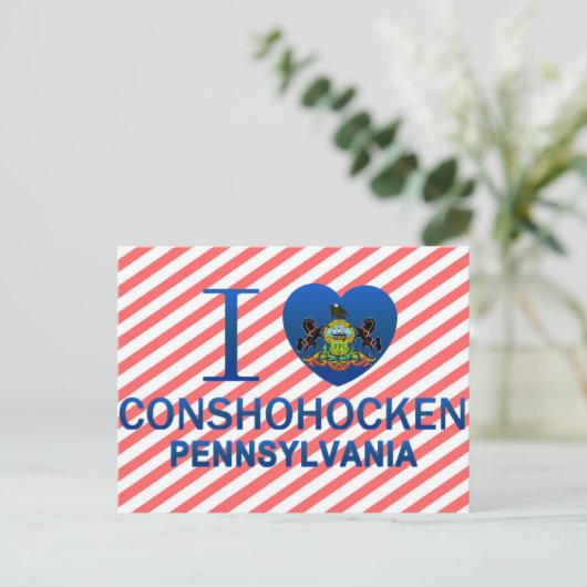 I Love Conshohocken, PA Briefkaart (Staand voorkant)