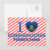 I Love Conshohocken, PA Briefkaart (Voorkant / Achterkant)