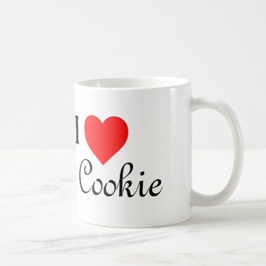 I Love Cookie Coffee Mok (Rechts)