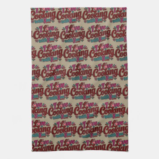 I love cooking with you theedoek (Verticaal)