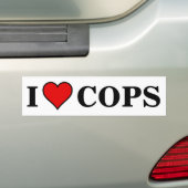 ~I LOVE COPS~ BUMPERSTICKER (Op auto)