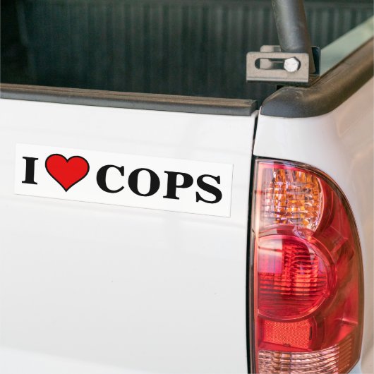 ~I LOVE COPS~ BUMPERSTICKER (Op Truck)