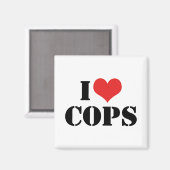 I Love Cops Magneet (Voorkant / Achterkant)