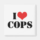 I Love Cops Magneet (Voorkant)