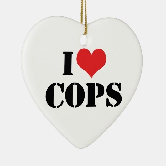 I Love Cops Ornament (Rechts)