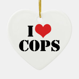 I Love Cops Ornament