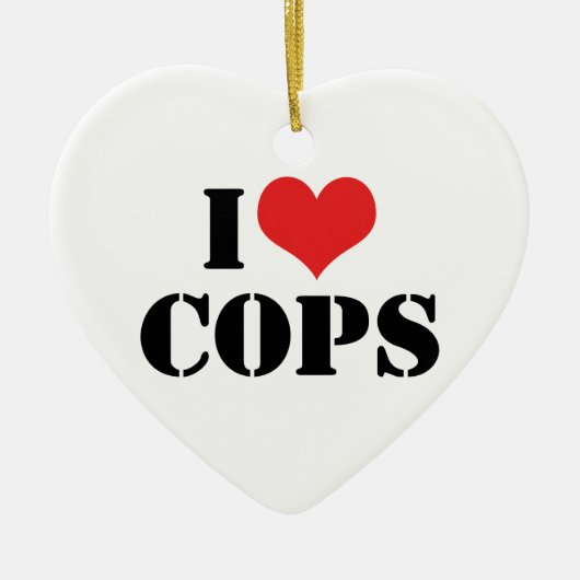 I Love Cops Ornament (Voorkant)