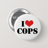I Love Cops Ronde Button 5,7 Cm (Voorkant /achterkant)