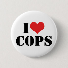 I Love Cops Ronde Button 5,7 Cm