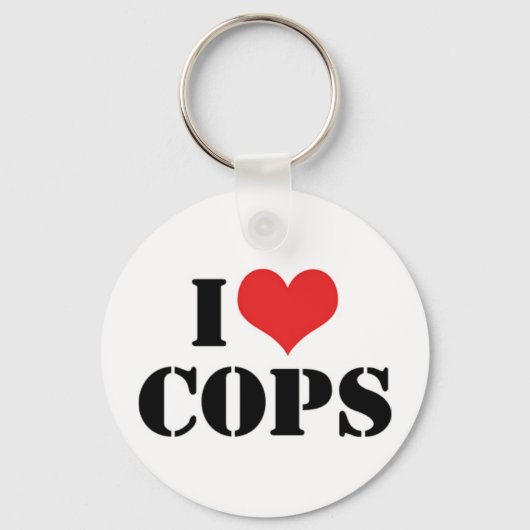 I Love Cops Sleutelhanger (Voorkant)