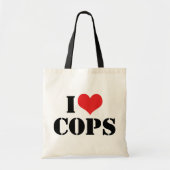 I Love Cops Tote Bag (Voorkant)
