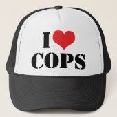 I Love Cops Trucker Pet (Voorkant)