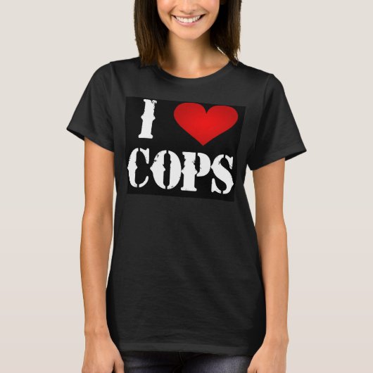 I Love Cops tshirts (Voorkant)