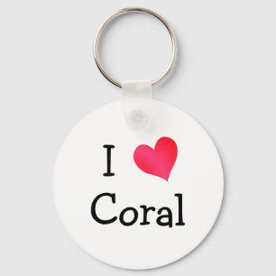 I Love Coral Sleutelhanger