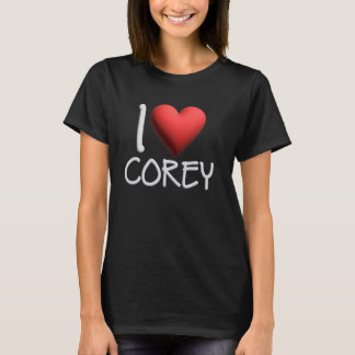 I Love Corey Name Persoonlijke Mannen Guy BFF Frie T-shirt