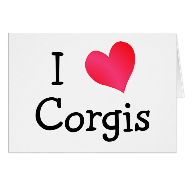 I Love Corgis (Voorkant Horizontaal)