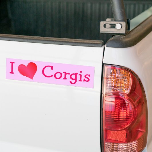 I Love Corgis Bumpersticker (Op Truck)