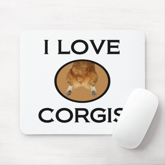 I Love Corgis Corgi Butt Muismat (Met muis)