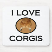 I Love Corgis Corgi Butt Muismat (Voorkant)
