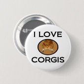 I Love Corgis Corgi Butt Ronde Button 5,7 Cm (Voorkant /achterkant)